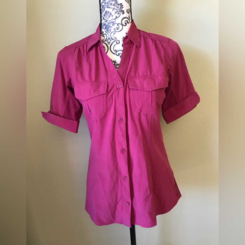 Exofficio SPF hiking shirt rose pink